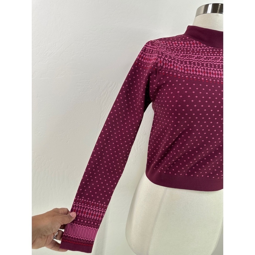 Fabletics Sweater Patterned Long Sleeve Crew Neck… - image 5